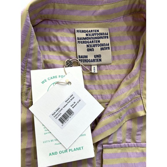 NWT Baum und Pferdgarten Majken Shirt in Yellow Pink Stripe - Picture 4 of 4